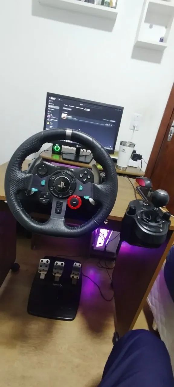 Volante Logitech G29 Completo + Câmbio e Pedais