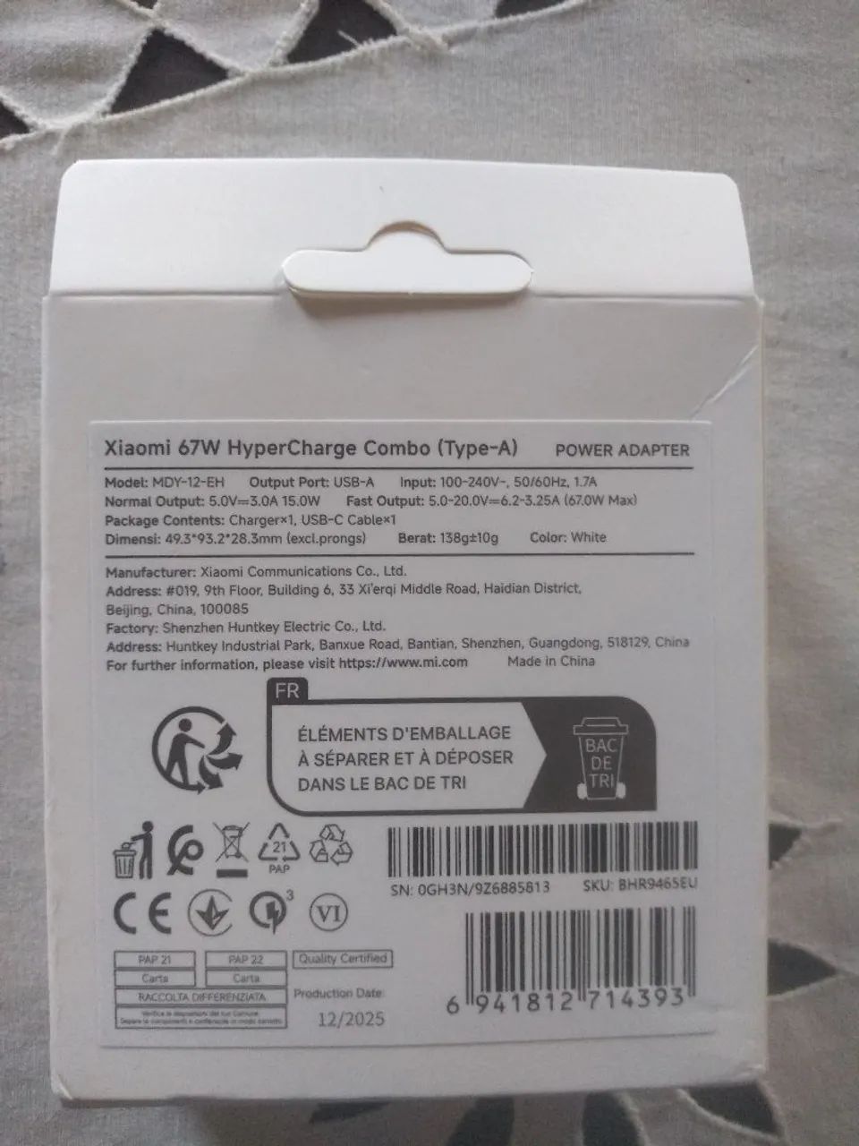 Carregador Xiaomi 67w Recarga turbo  - Foto 2