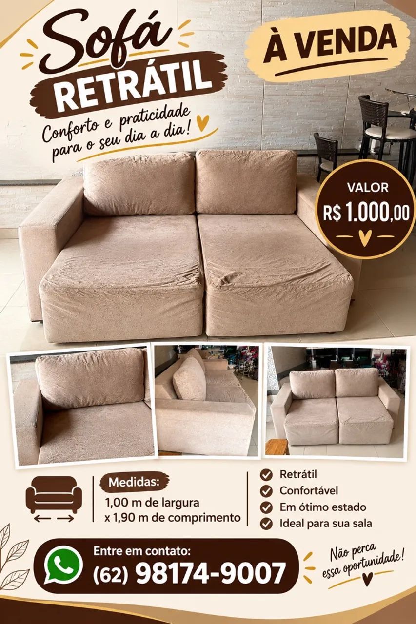 Sofá retrátil 