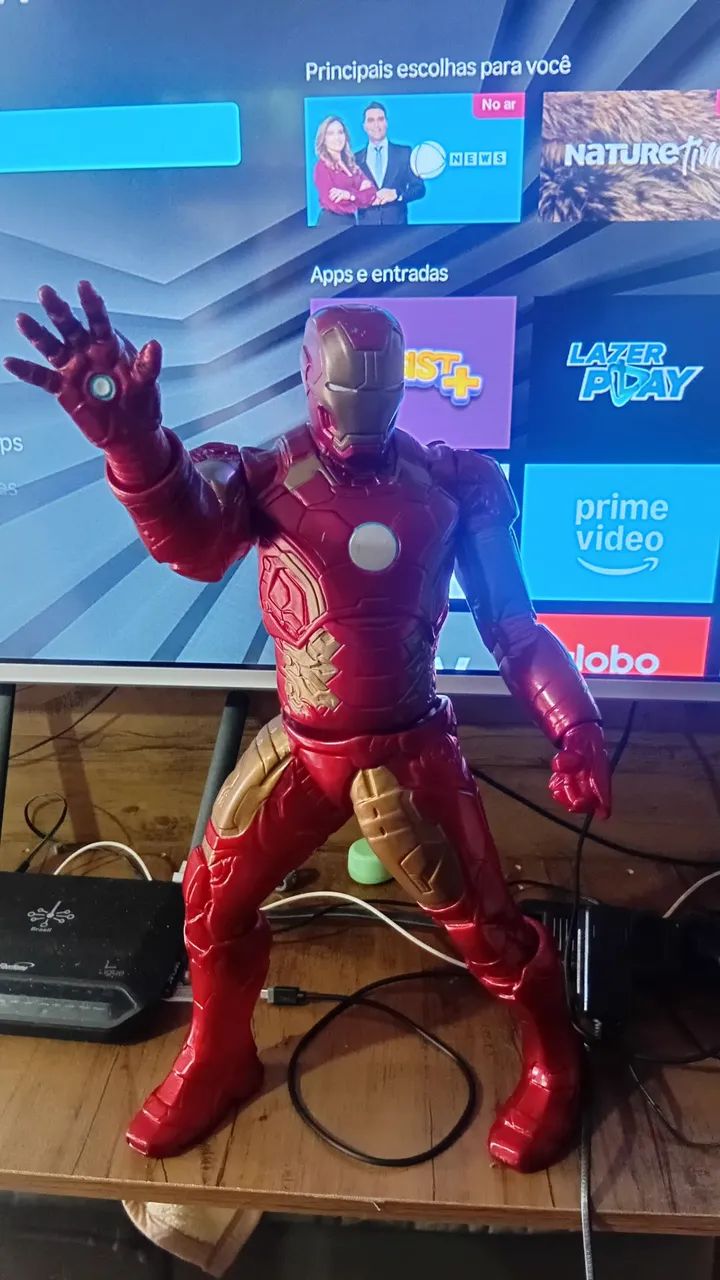 BONECO HOMEM DE FERRO 50CM MARCA MIMO ORIGINAL  - Foto 2