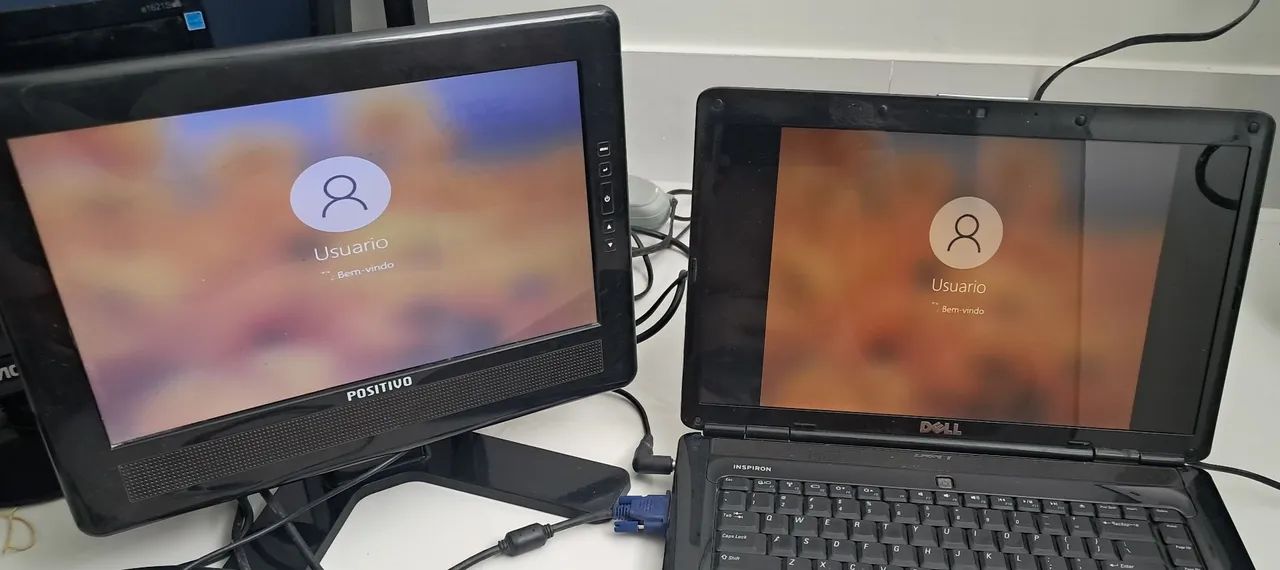 Vendo 04 Monitores Usados Funcionais (19" e 16") - Philips, AOC e Positivo - Foto 4