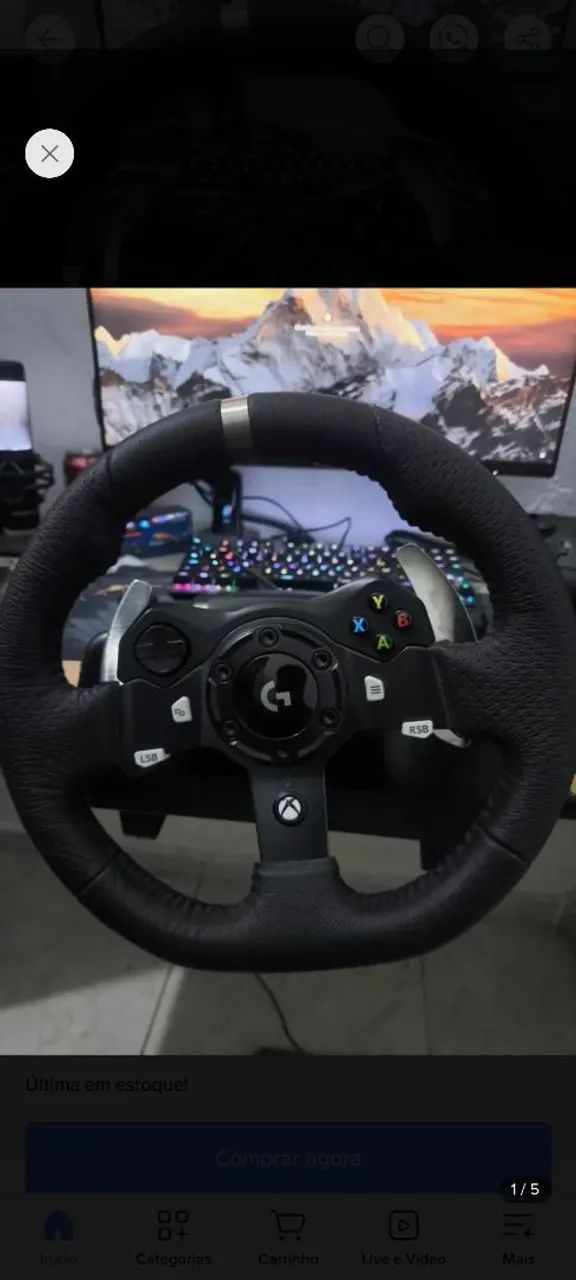 Volante Logitech g920 usado  - Foto 5