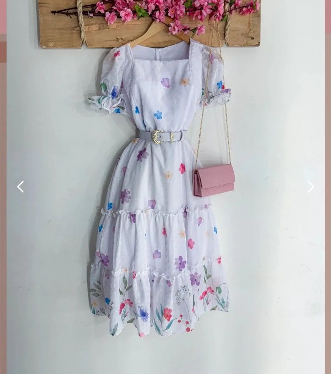 Vestido Floratta Branco Floral 