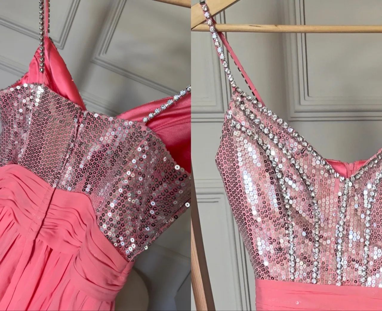 Vestido longo de festa bordado com bojo  - Foto 2
