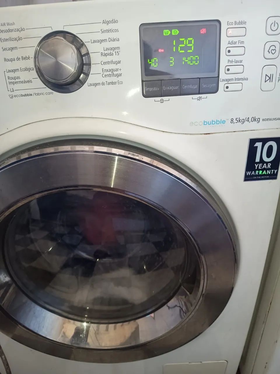 LAVA E SECA SAMSUNG 8,5KG FUNCIONANDO PERFEITAMENTE.