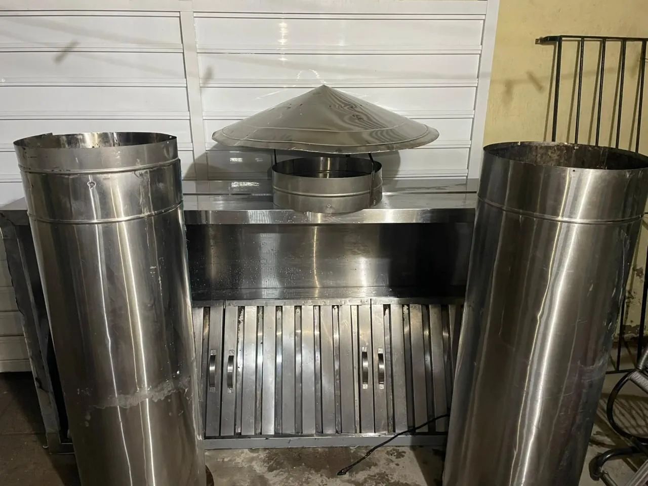 Stainless Steel Range Hood + Industrial Kitchen Exhaust Fan 2-in-1