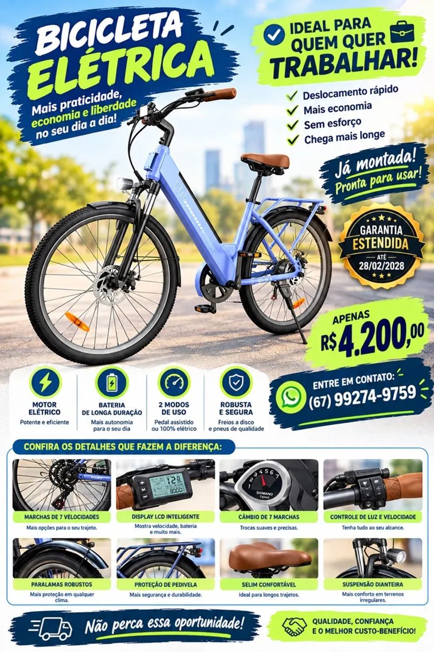 Oportunidade Bicicleta Elétrica
