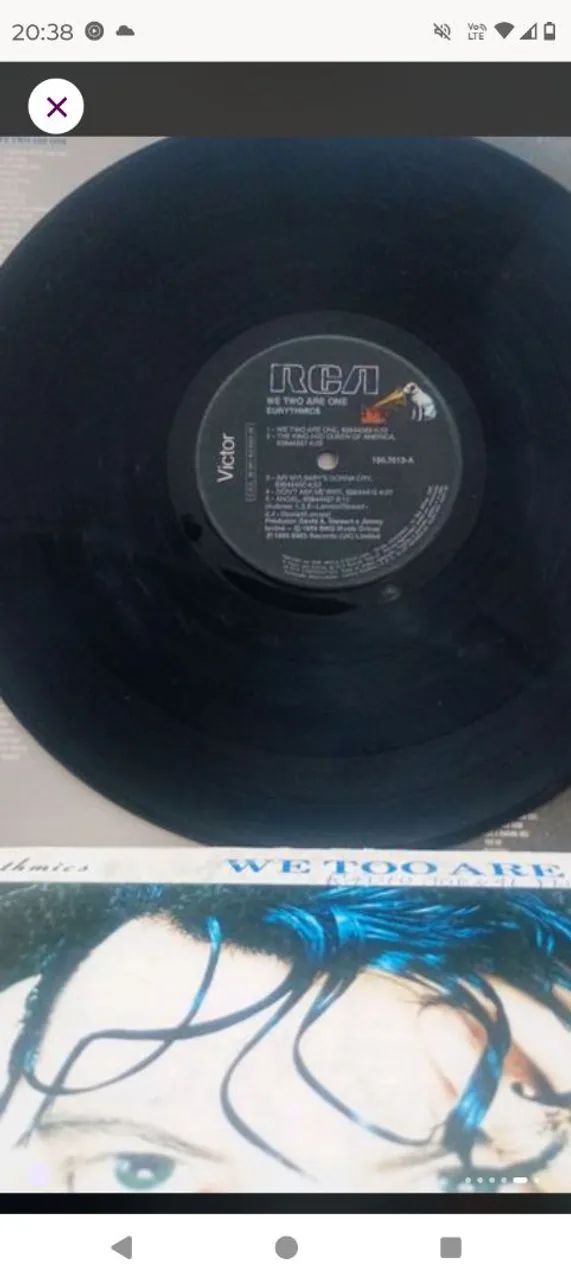 DISCO DE VINIL EURYTHMICS WE TOO ARE ONE  1989  - Foto 5