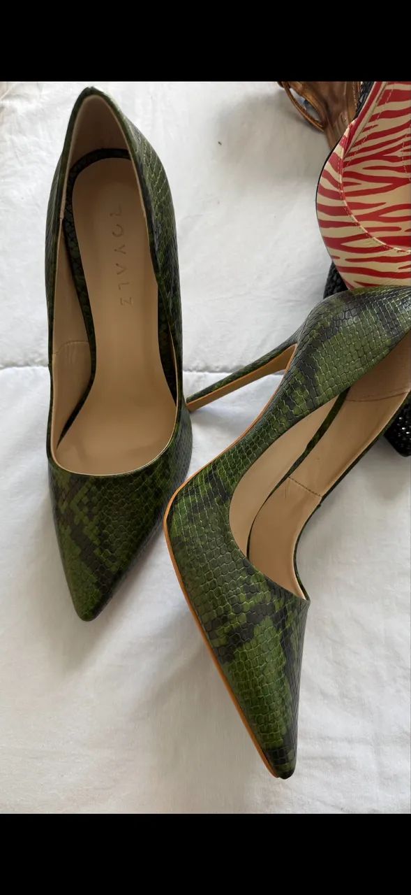 Scarpin verde estampado  - Foto 3