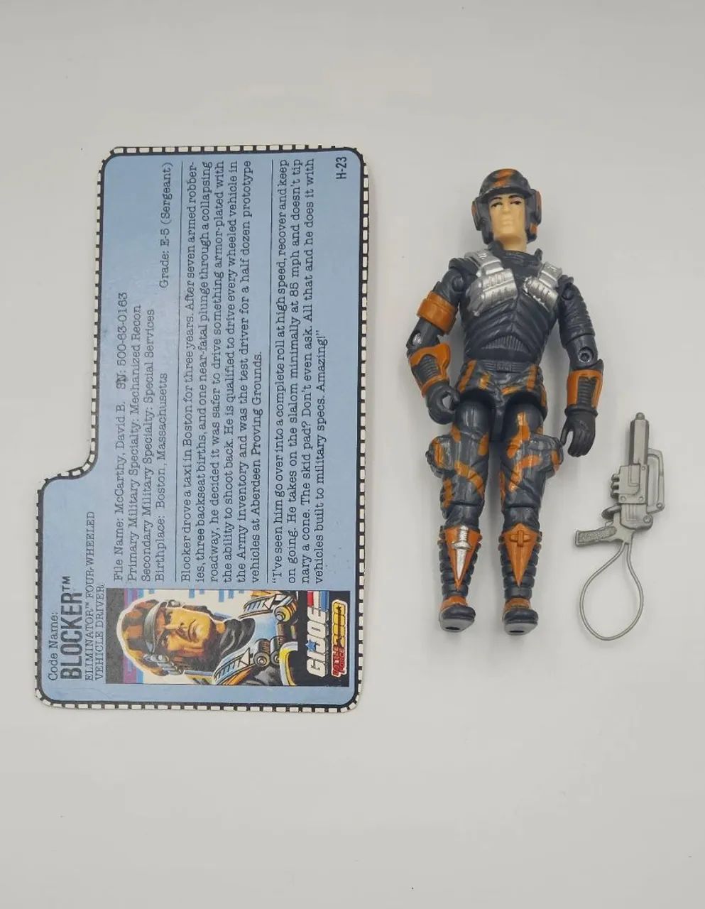 GI Joe Blocker 1987 -  Battle Force 2000 + Filecard