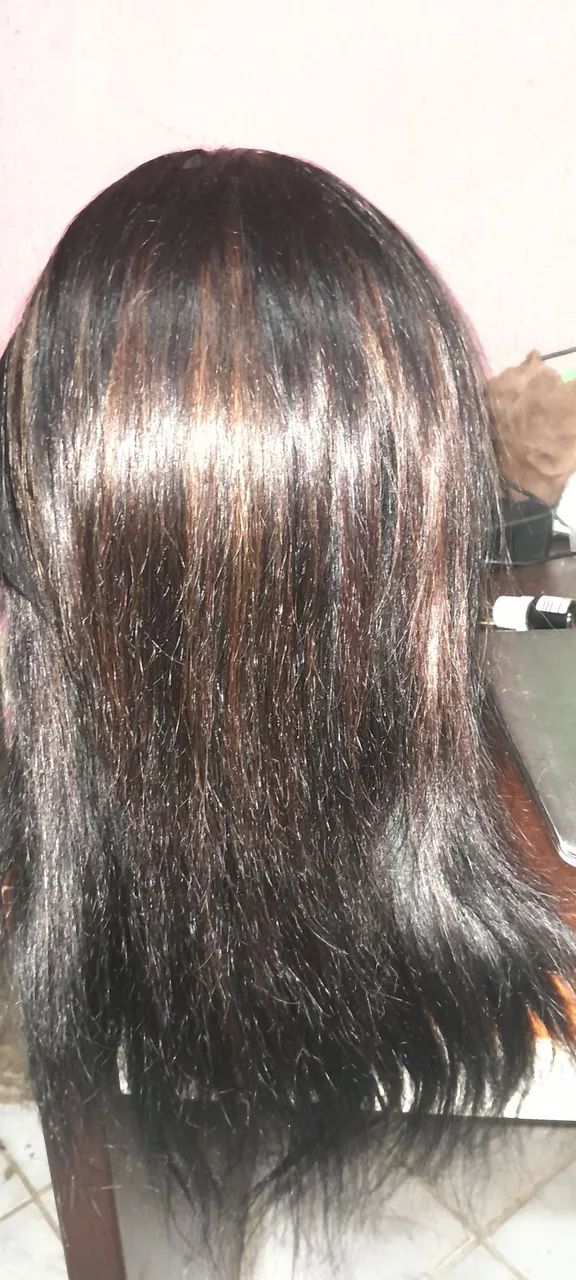 Vendo peruca cabelo humano liso linda 850 reais