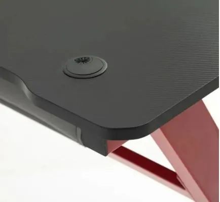 Mesa Gamer Metal e MDF Preta e Vermelha - Foto 3