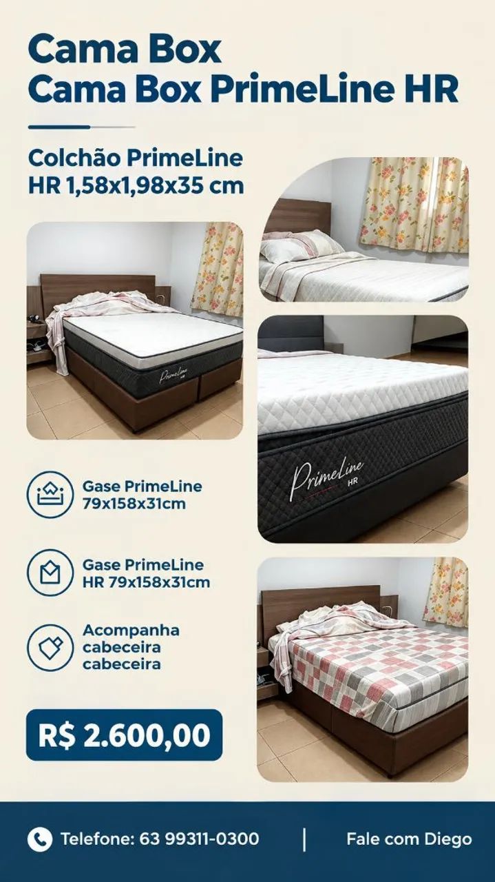 Cama box casal 