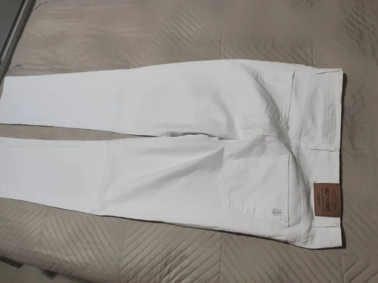 Calça em sarja com elastano n 44 branca - Foto 4