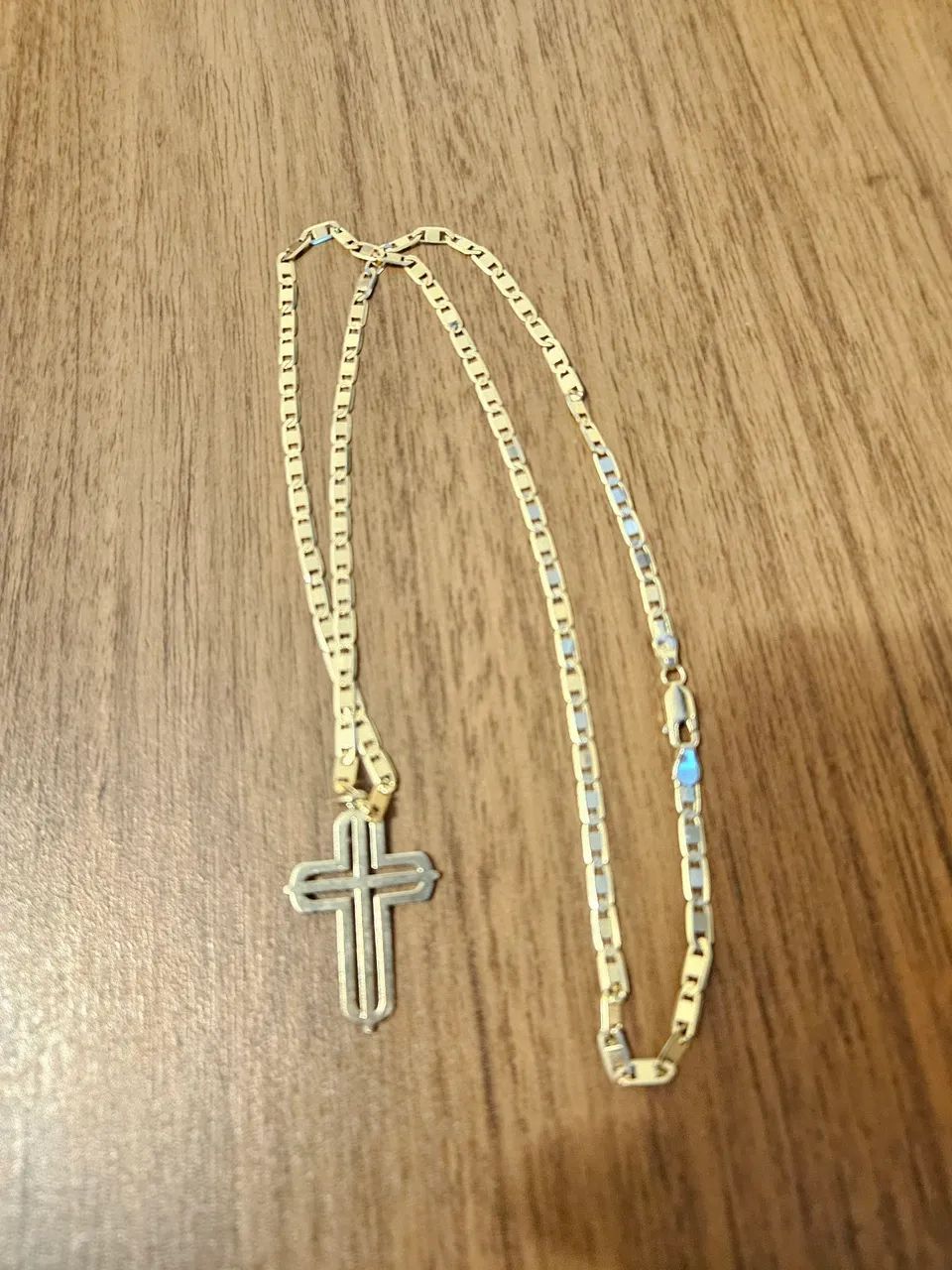 Corrente de ouro piastrini 18k 14.3g  - Foto 4