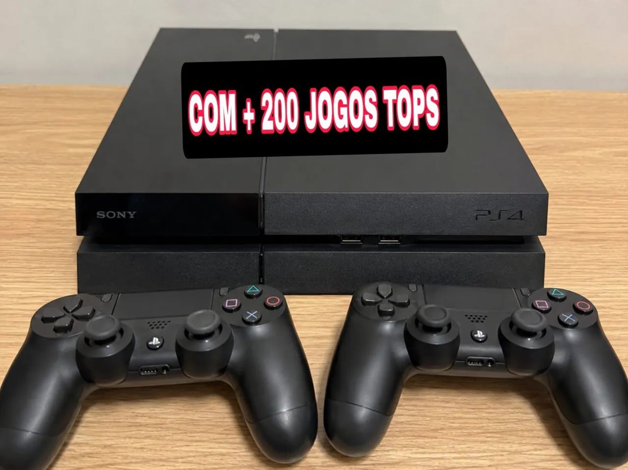 PS4 + 200 jogos tops 