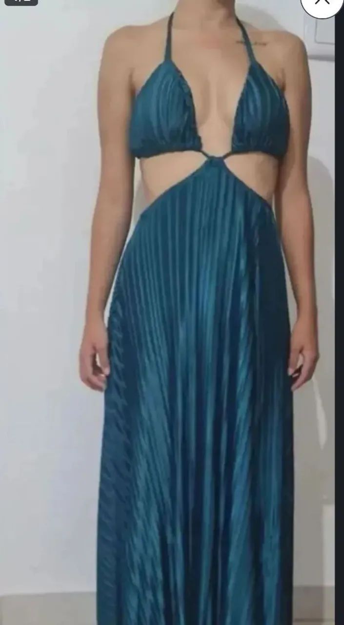 Vestido plissado