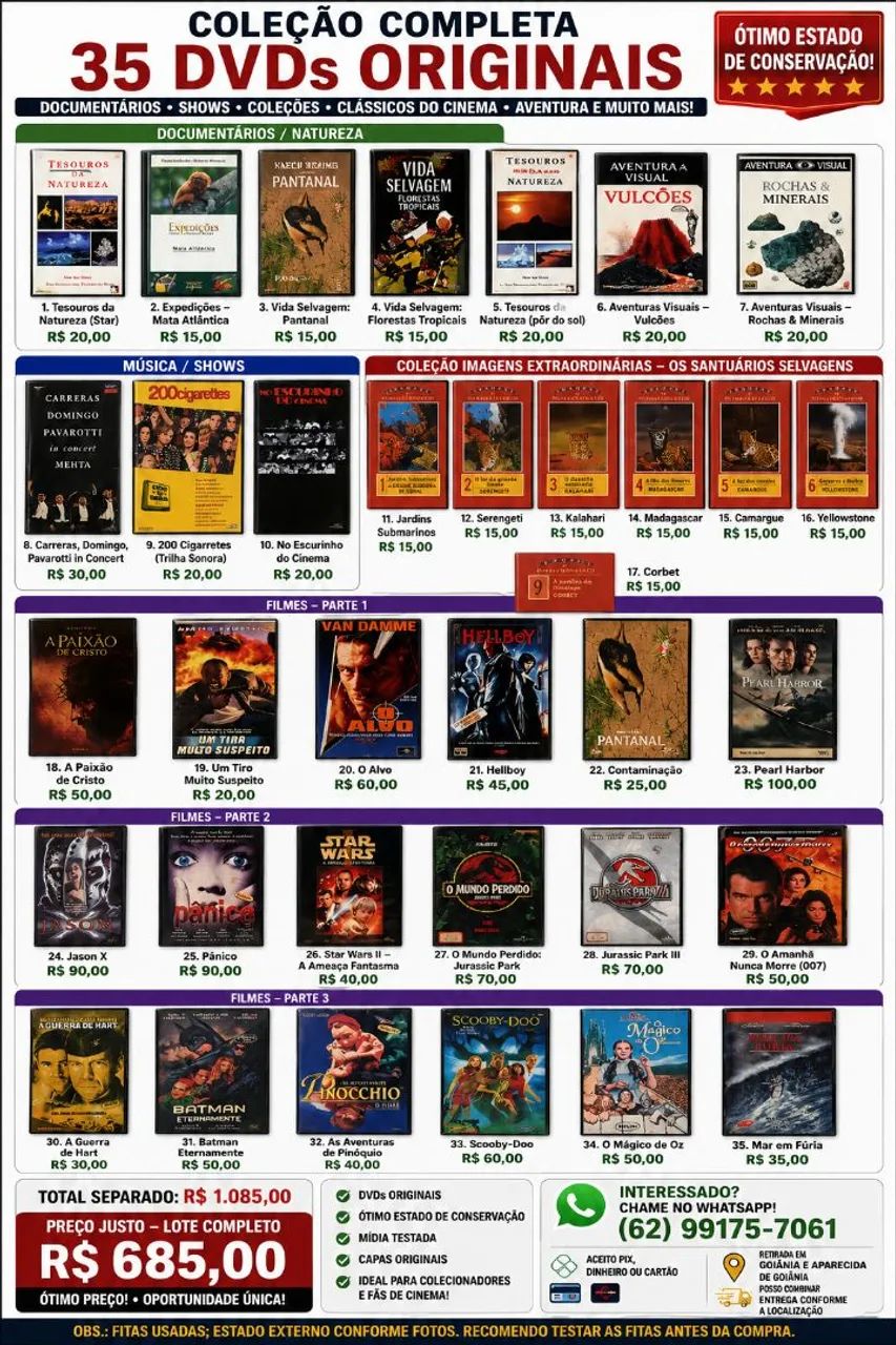 Filmes vhs originais