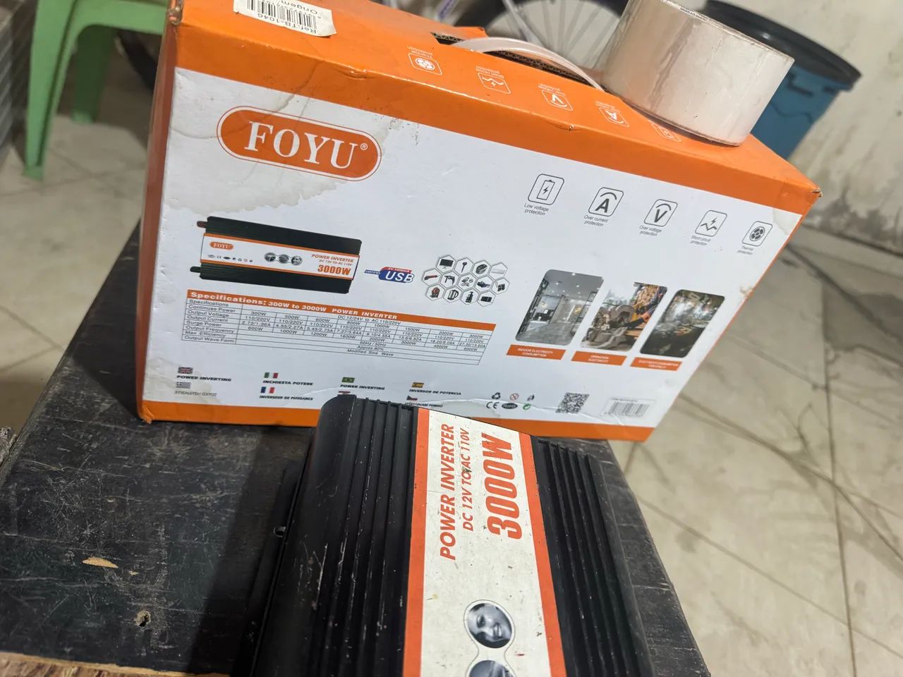 Inversor de energia Power inverter 12v 110v 3000W - Foto 3