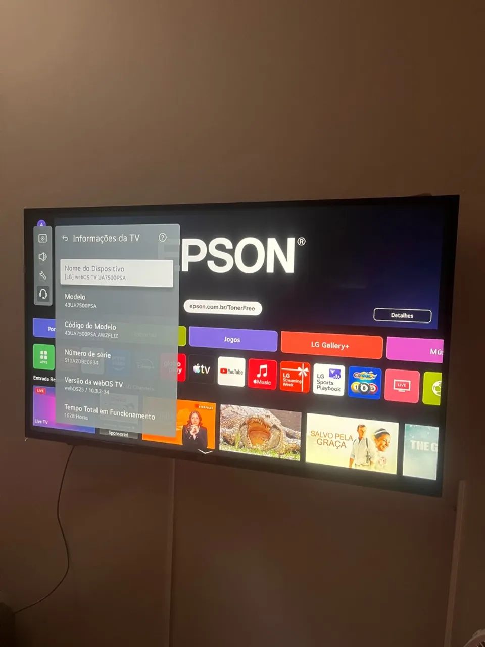 Smart TV LG UHD AI 4K UA75 de 43 polegadas - Foto 3