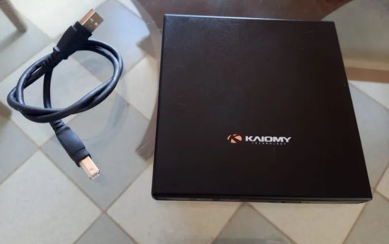 Gravador e Leitor de Cd e Dvd Externo  Kaiomy