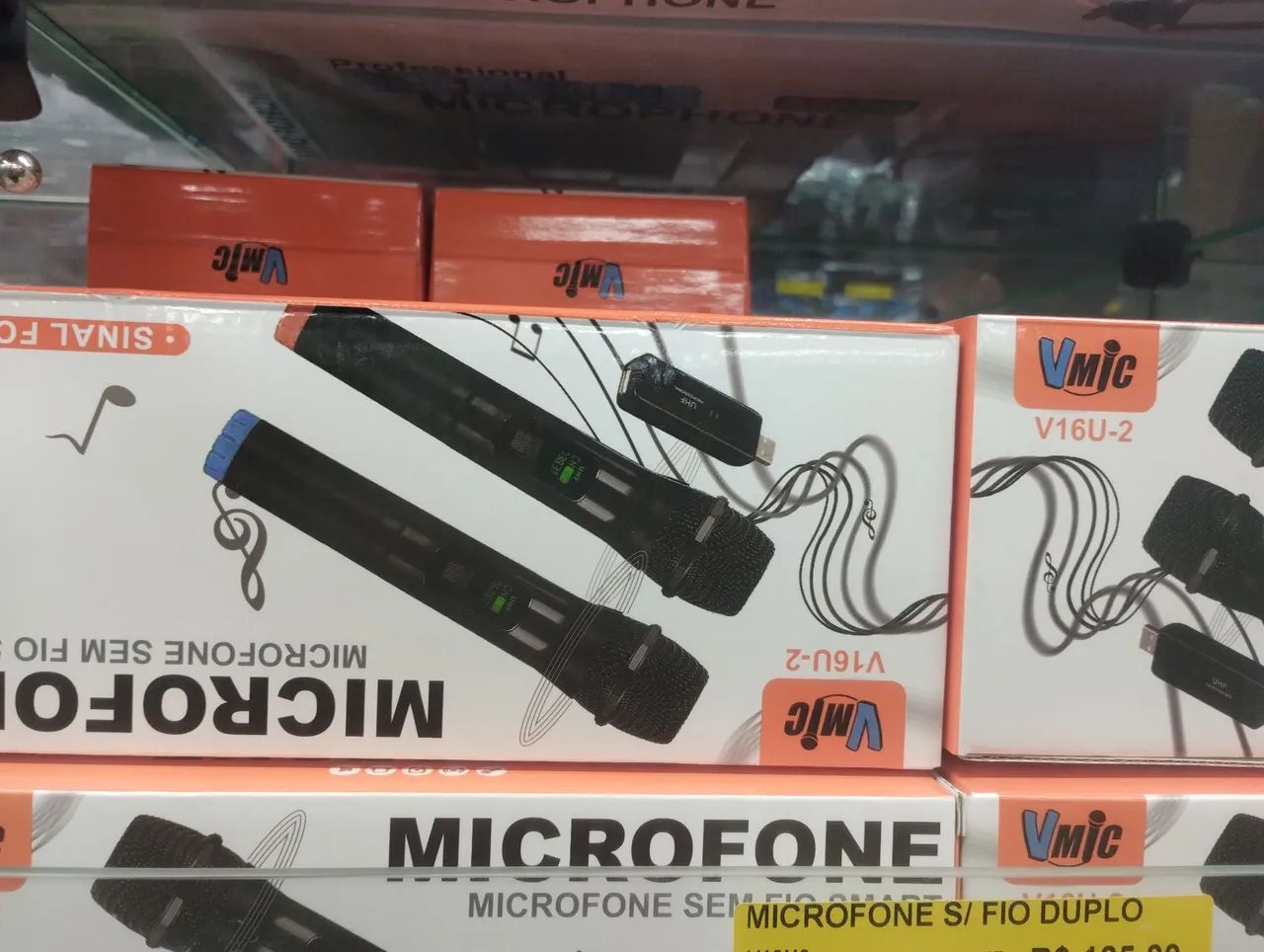 Microfone duplo sem fio pra karaokê  - Foto 3