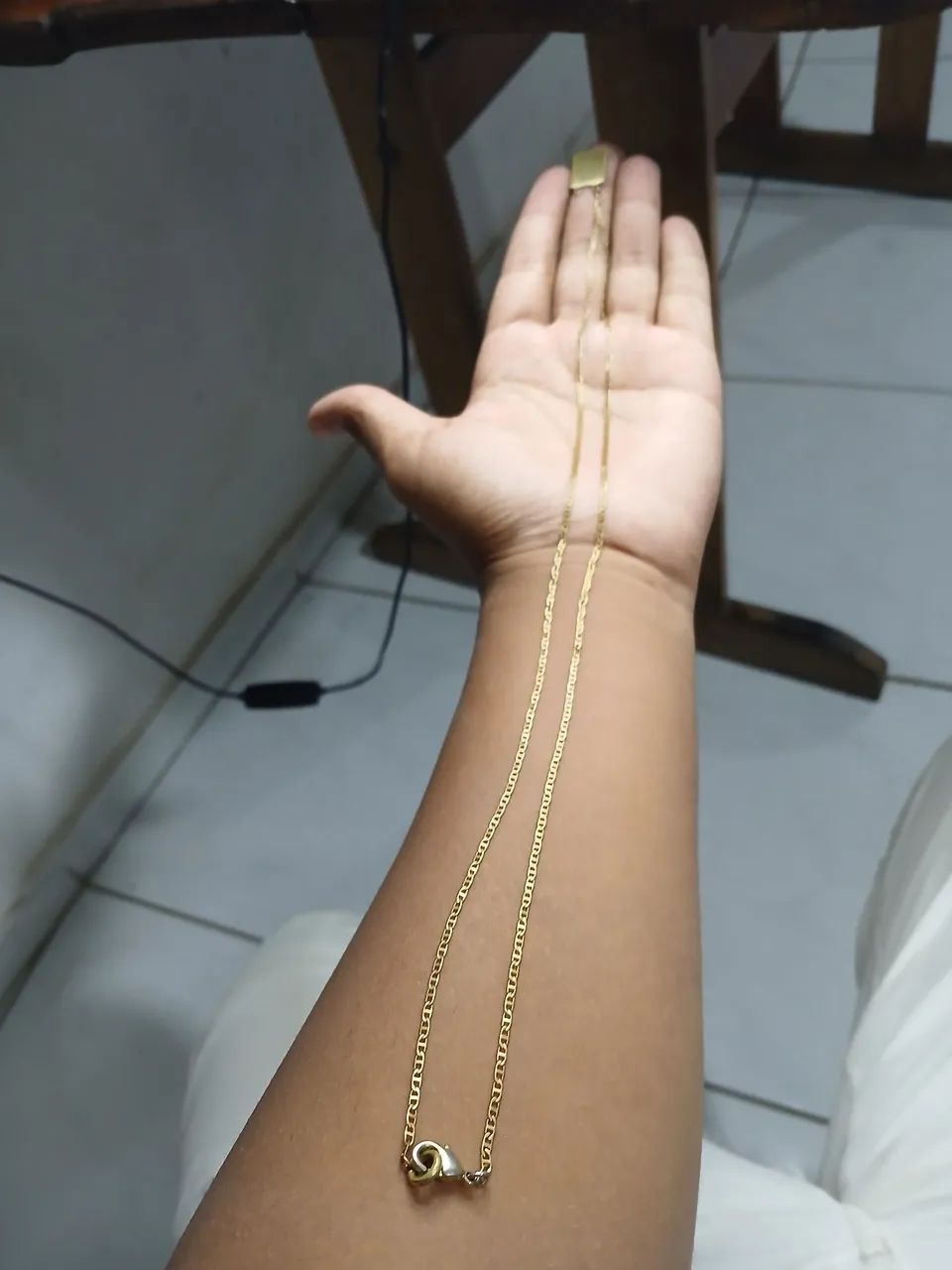 Cordão de moeda antiga 2mm - Foto 2