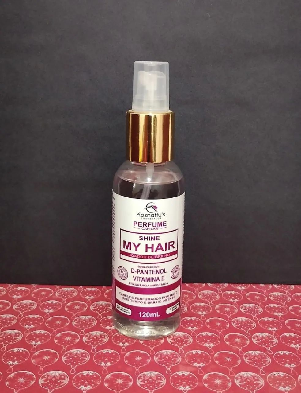 Perfume capilar, enriquecido com D-pantenol vitamina E