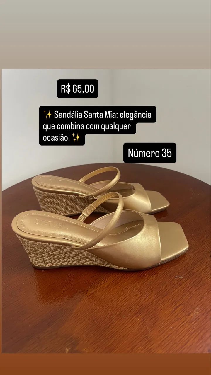 Vendo tamanco seminovo n 35  R$ 65,00