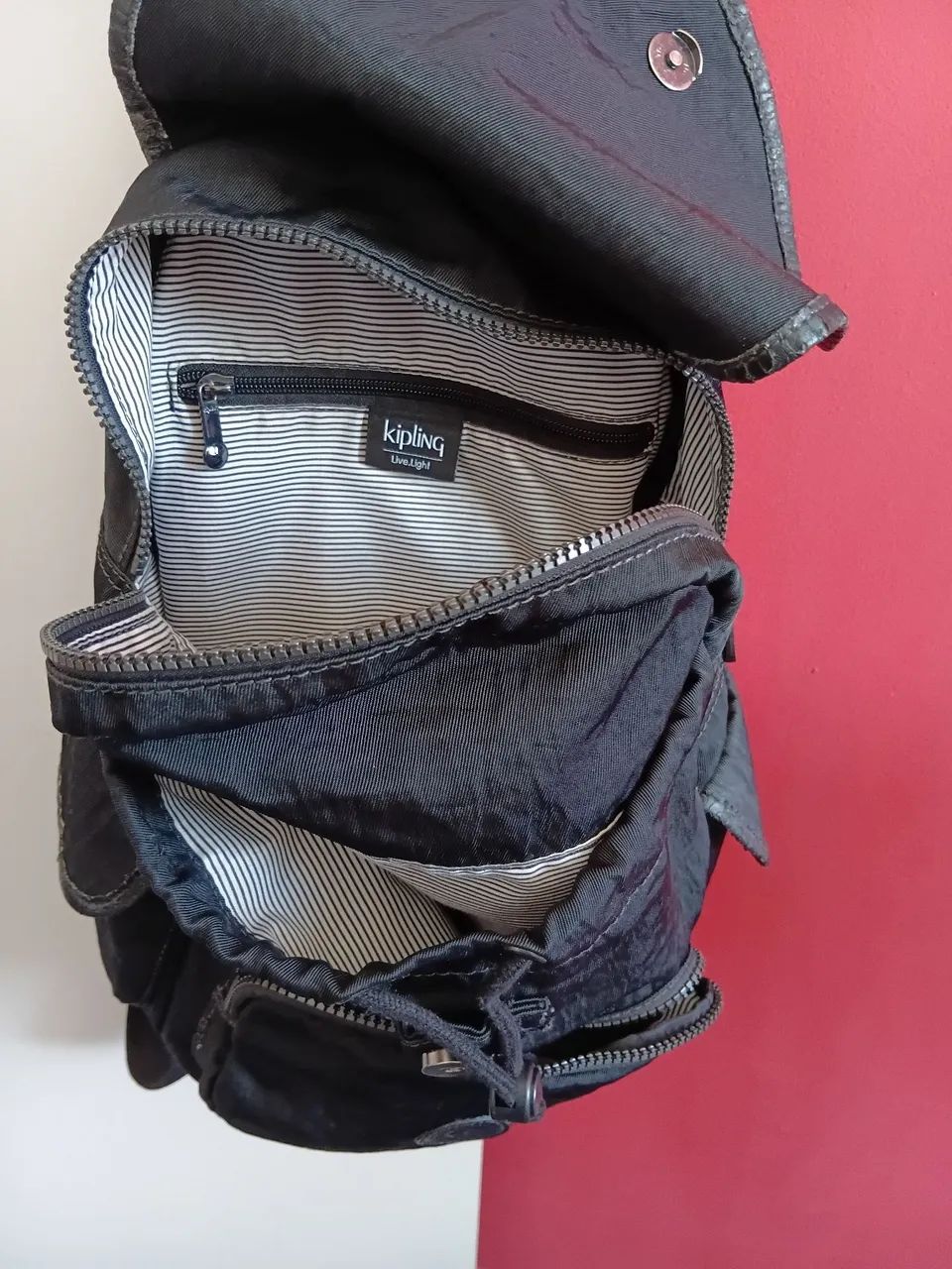 Mochila kipling original preta 
