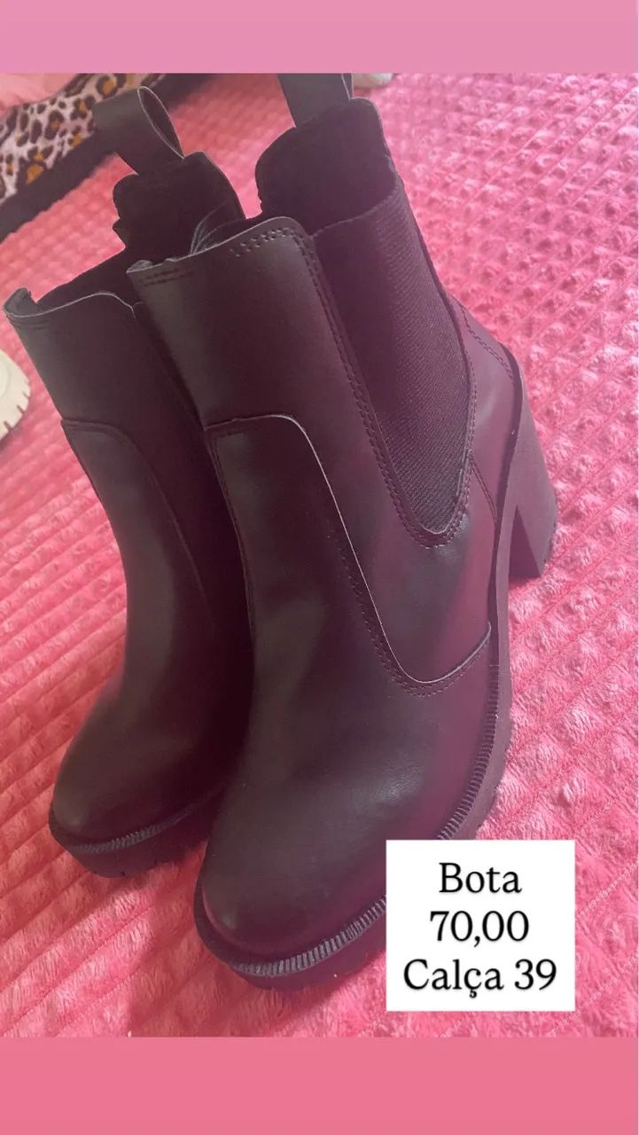 Bota nova usada apenas uma vez 