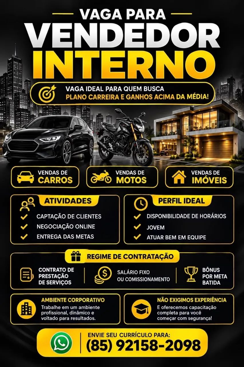 Vaga para vendedor 