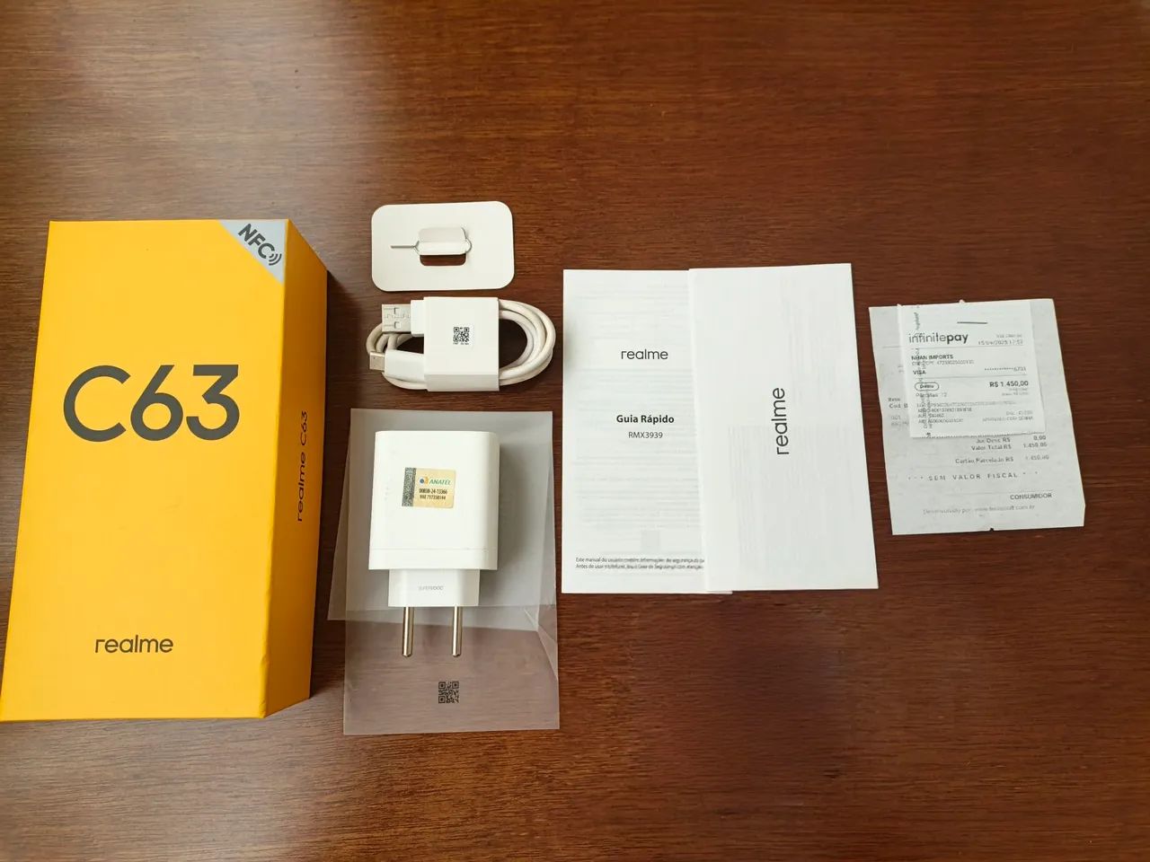 Realme C63 256gb e 8gb de rom