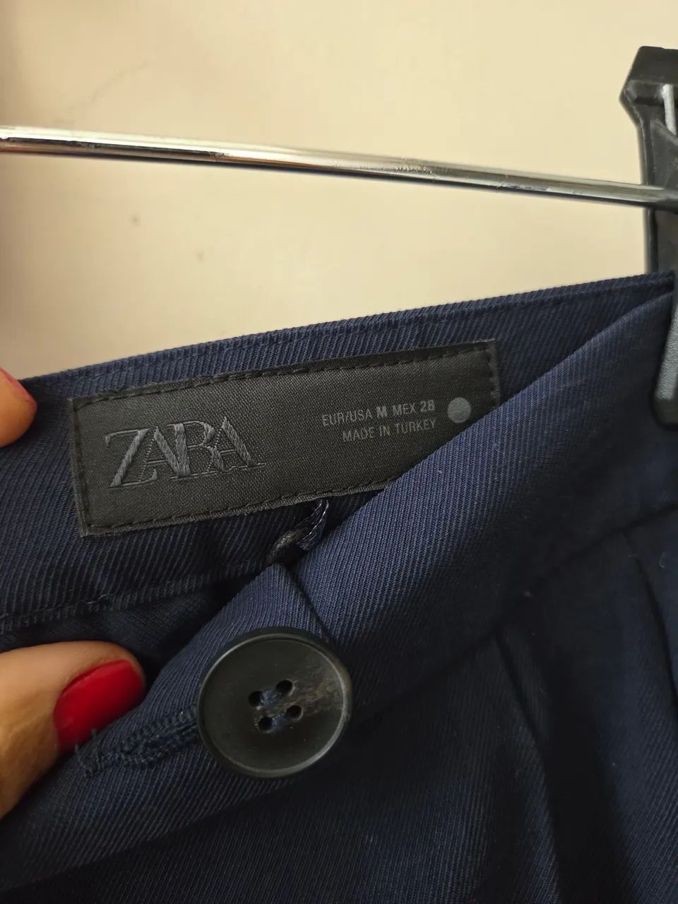 calça zara azul marinho m - Foto 4