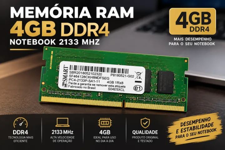 Memória Ram 4gb Ddr4 Notebook 2133 Mhz
