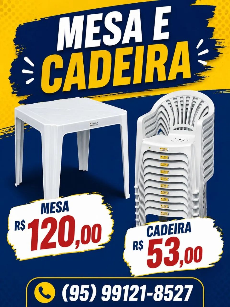 Cadeiras e mesas 