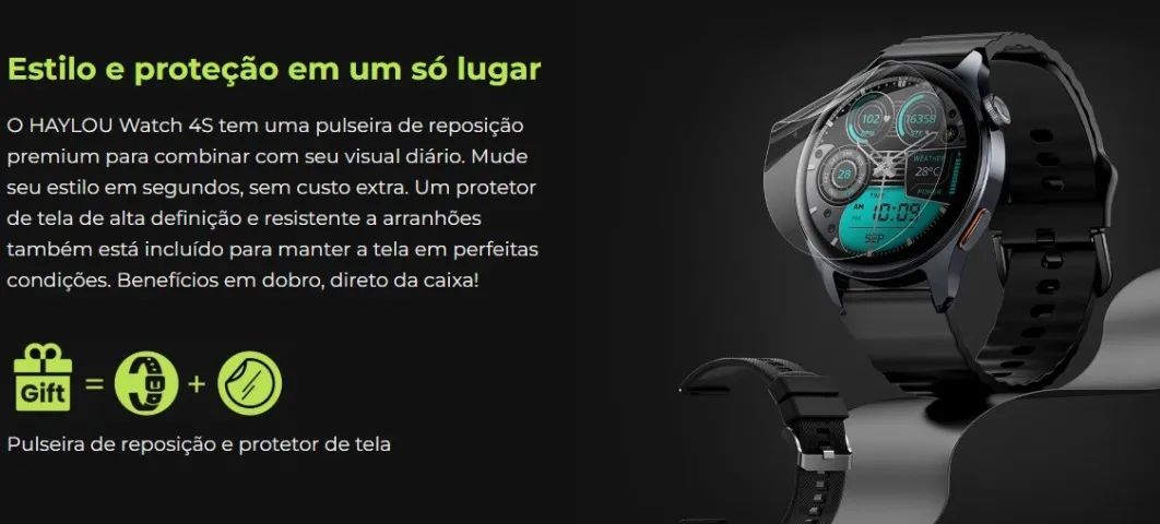 Smartwatch Haylou Watch 4S AMOLED + Pulseira Extra - Foto 5