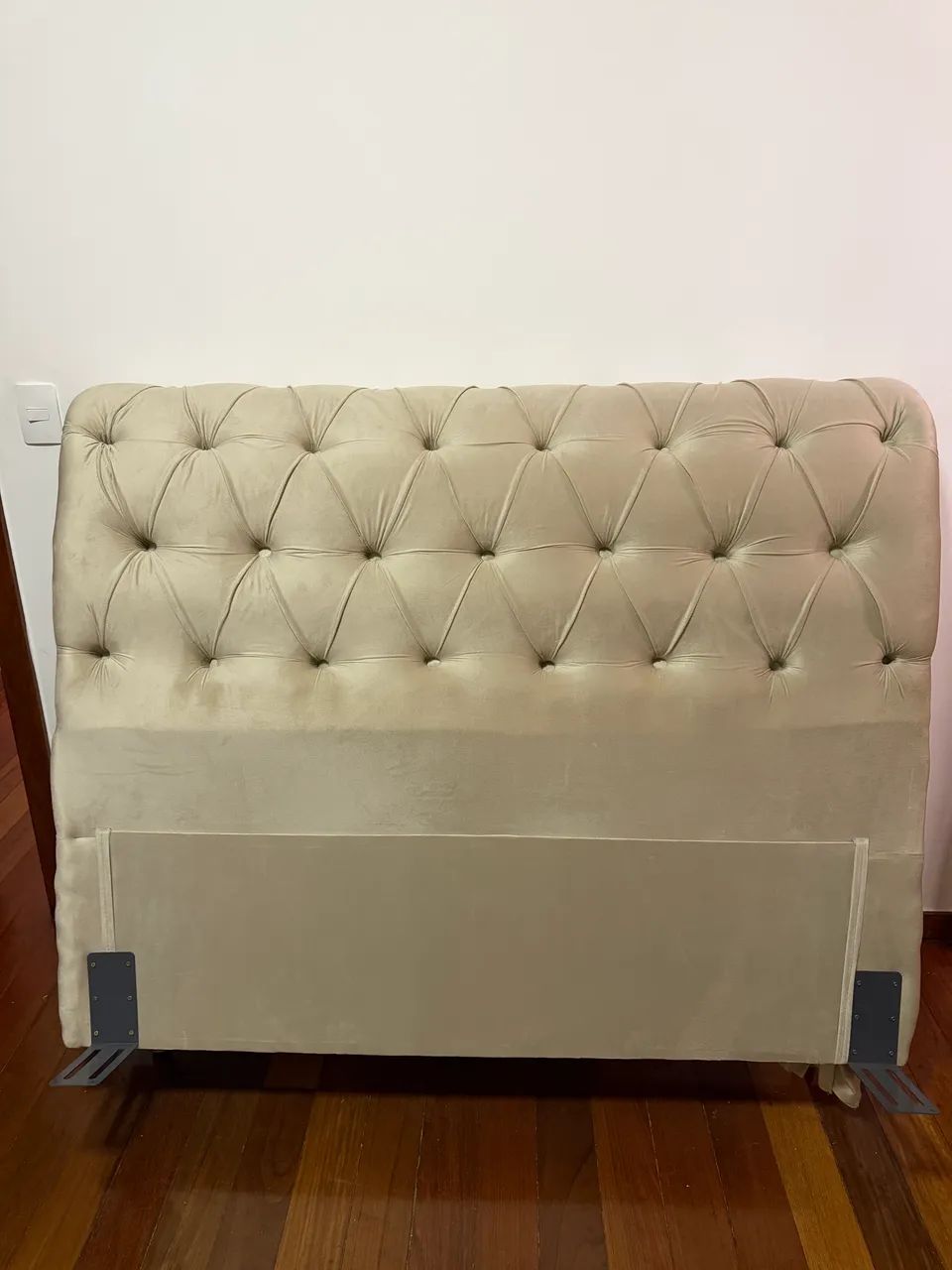 Cabeceira Bom Pastor Casal Capitonê Beige - Nunca Usada - Foto 2