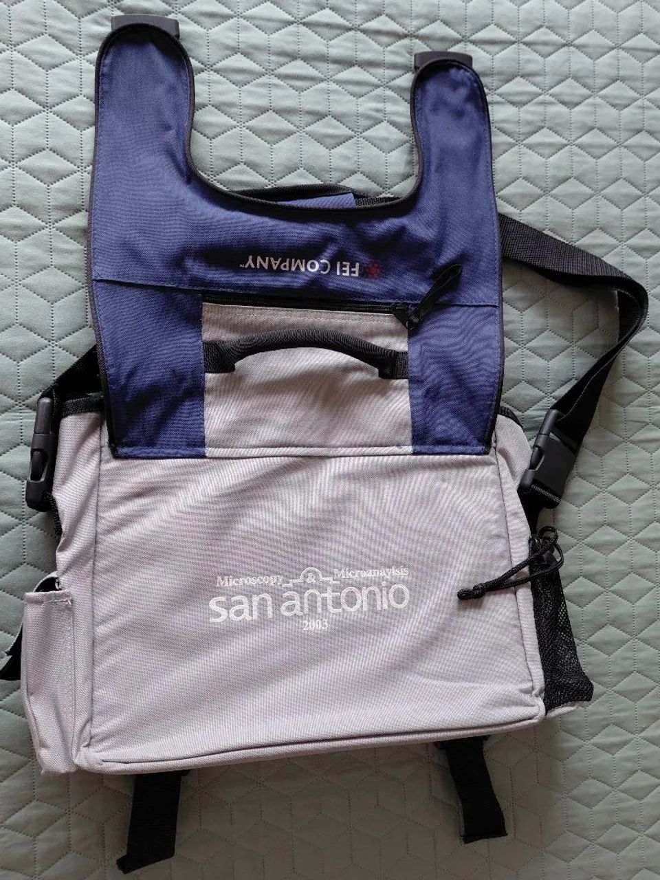 Bolso cinza e azul - Foto 3