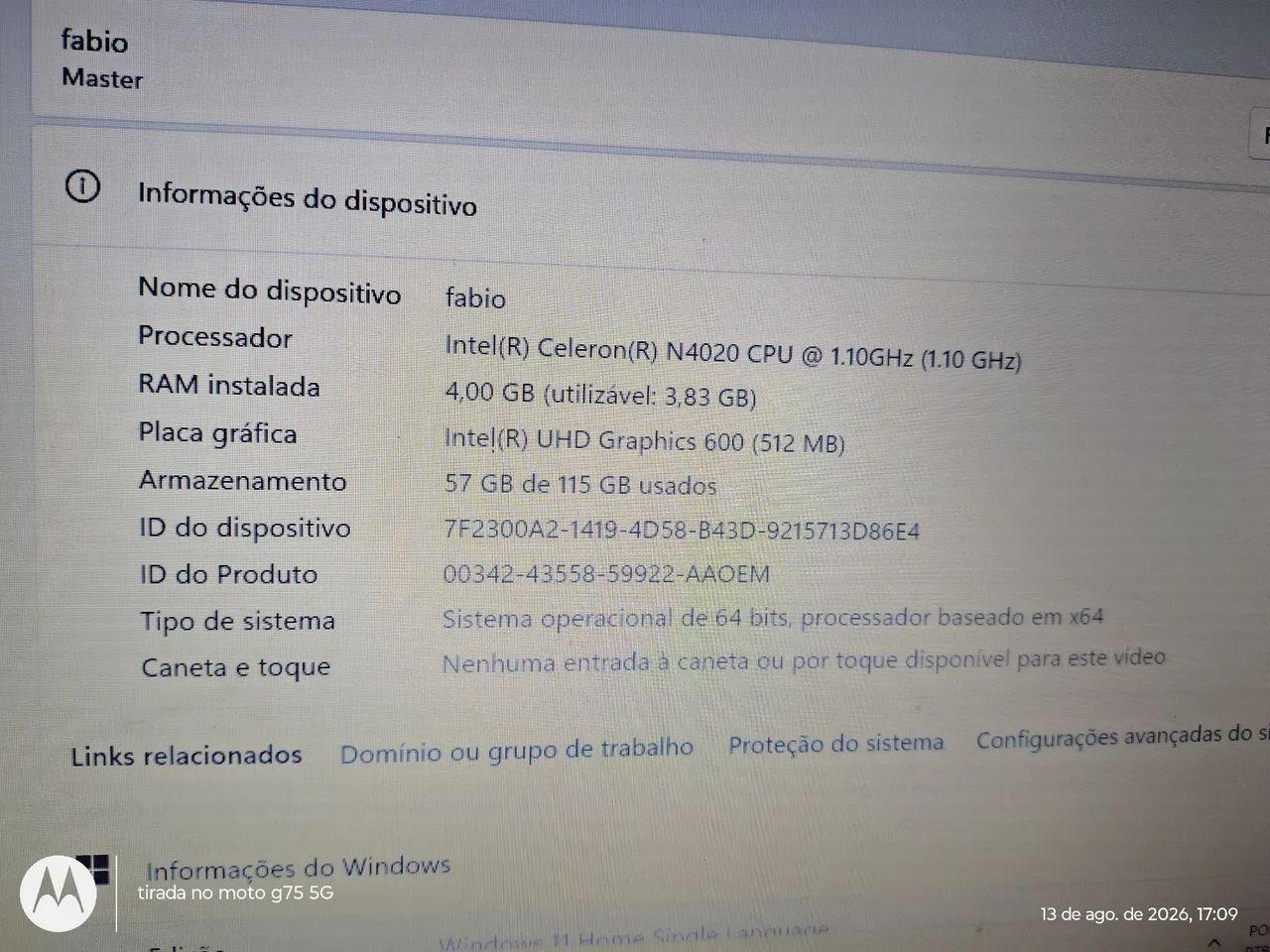 Vende - se notebook vision c 14 - Foto 4