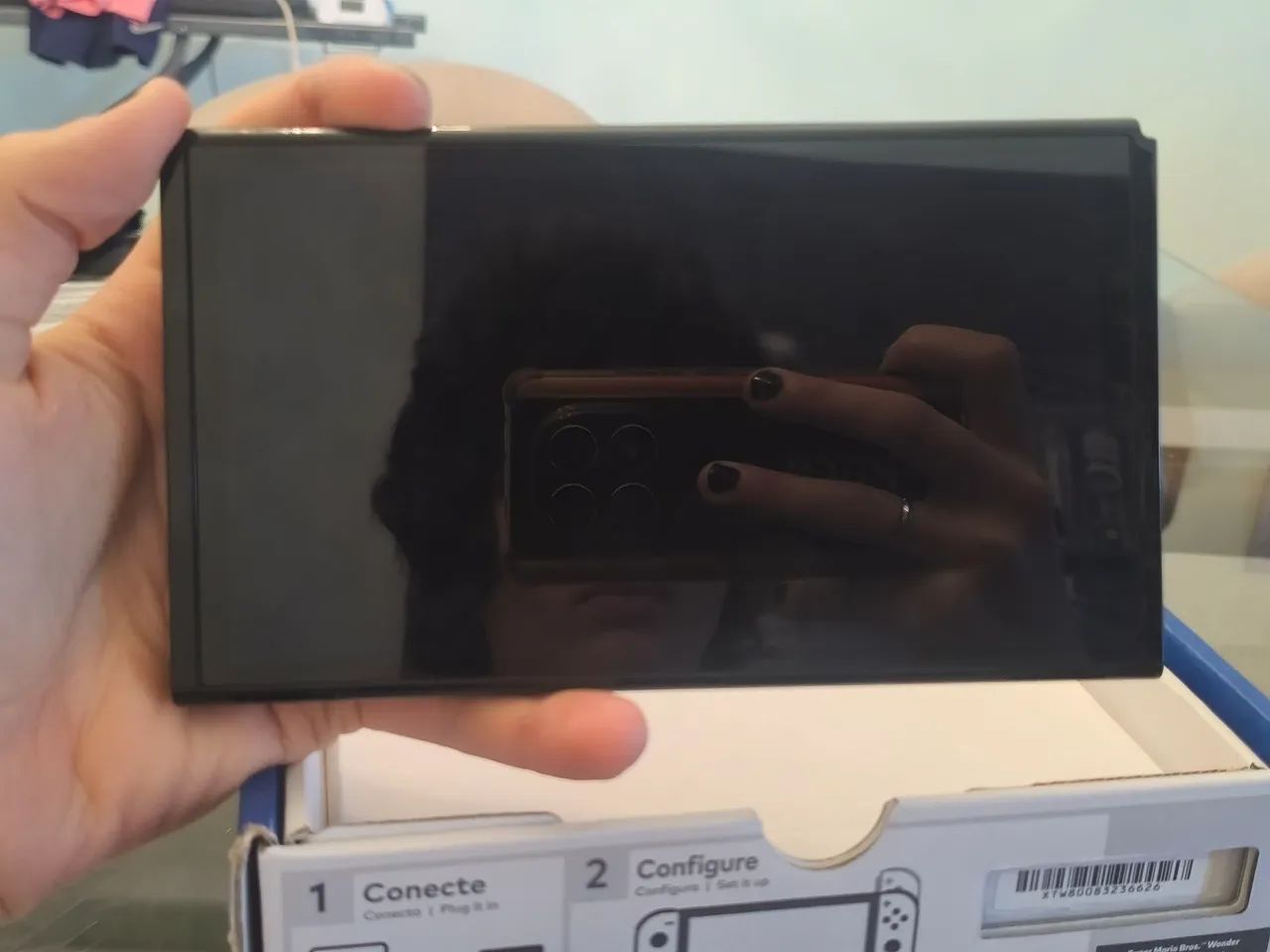 Nintendo swich oled (quebrado) com caixa - Foto 5