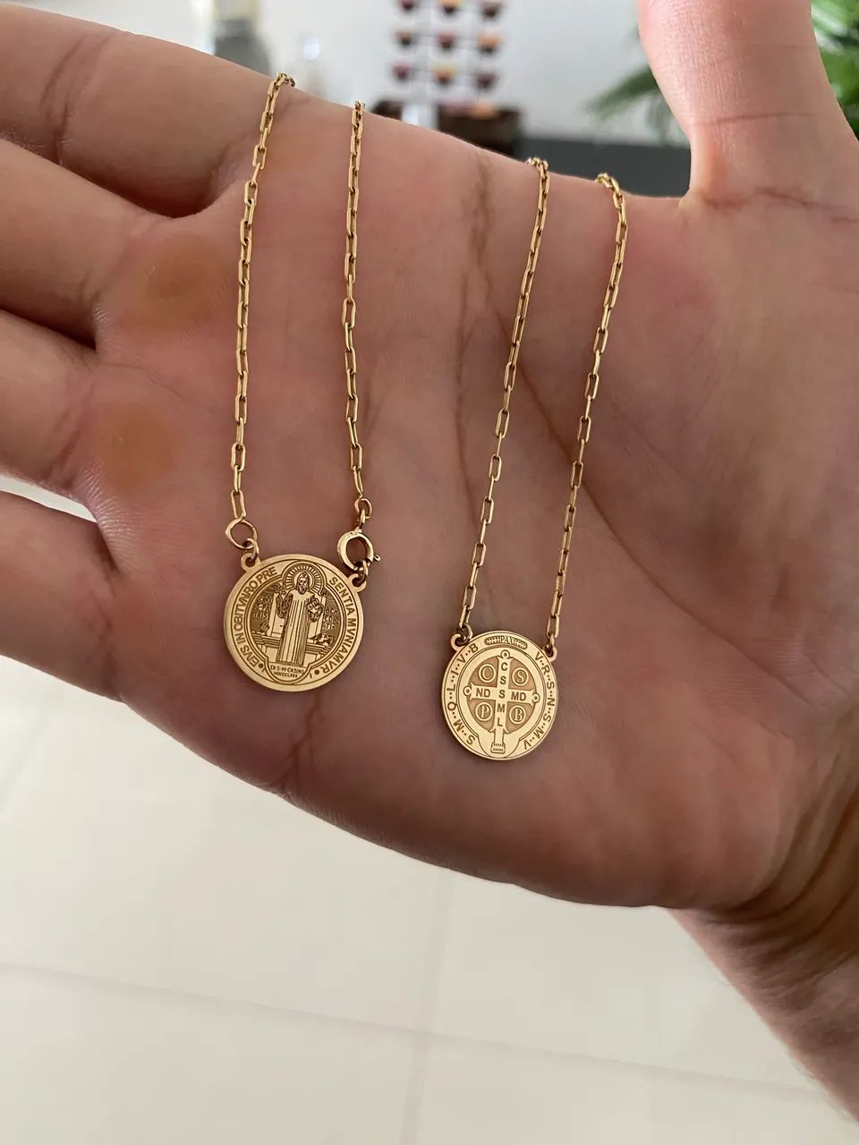 Escapulário são Bento ouro 18k - Foto 3