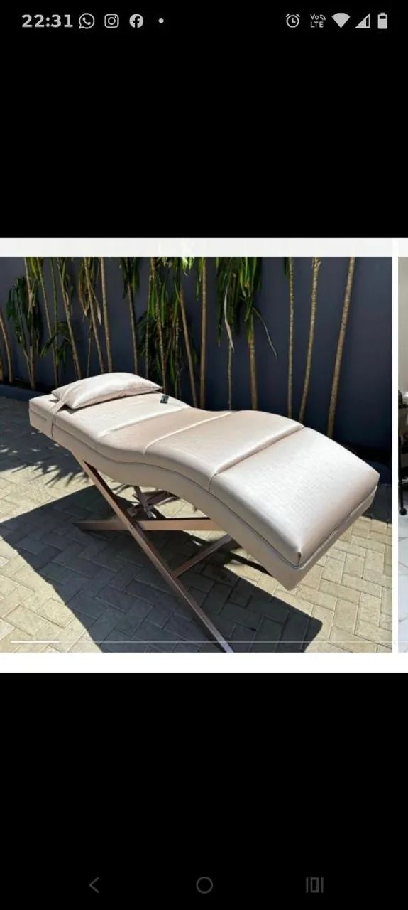 Maca luxo com massageador, escada e capa