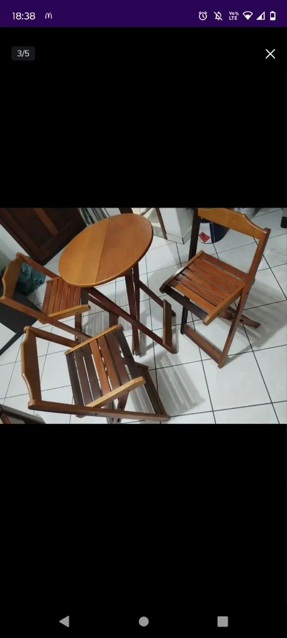 Bistrô com três cadeiras  - Foto 3