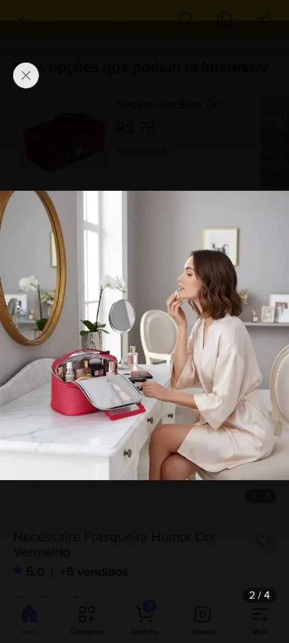 Necessárie Frasqueira Primeiro Humor Avon  - Foto 4