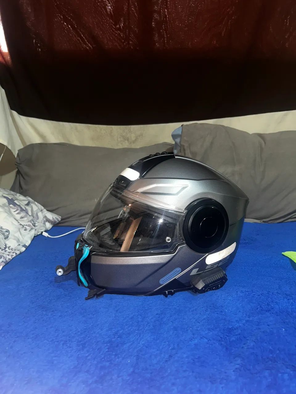 Capacete Ls2 Ff902 Scope Titanium Robocop - Foto 3