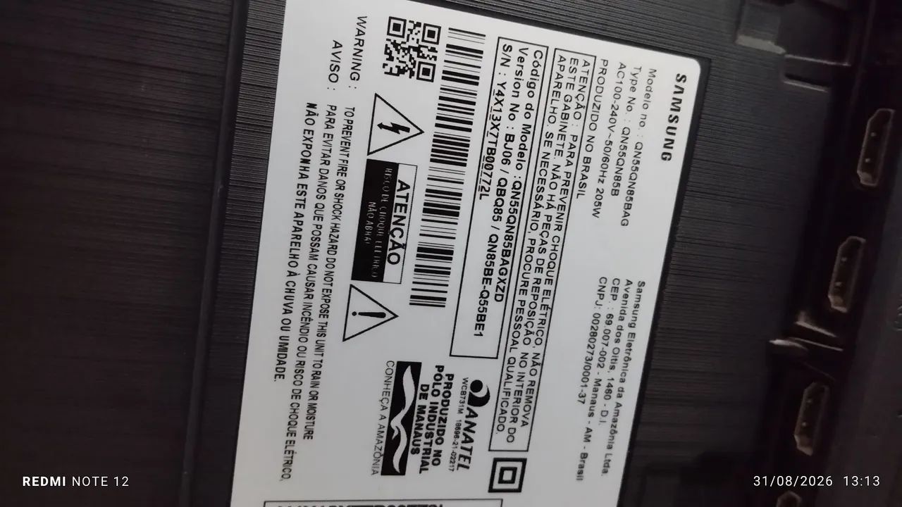 Tv Samsung 55 Display quebrado - Foto 2