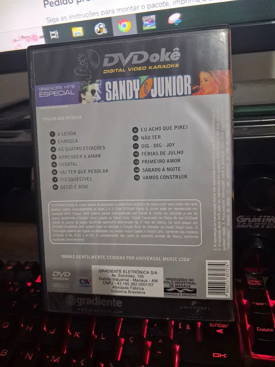 Dvd Karaokê Sandy e Junior Grandes Hits Gradiente - Foto 2