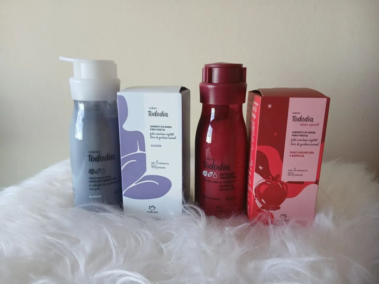 Kit hidratante e sabonetes da Natura 