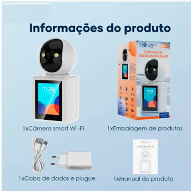 Câmera Wi-Fi Inteligente - Monitore Idosos e Crianças com Vídeo Chamada em Tempo Real! - Foto 4